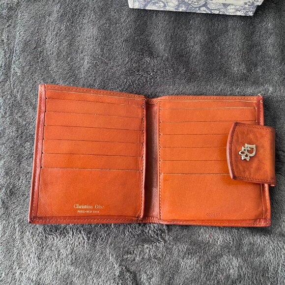 Vintage Dior Bi-Fold Compact Wallet in Cognac - Picture 4 of 8